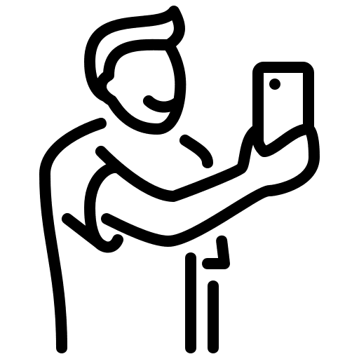 Selfie follower photo social media icon