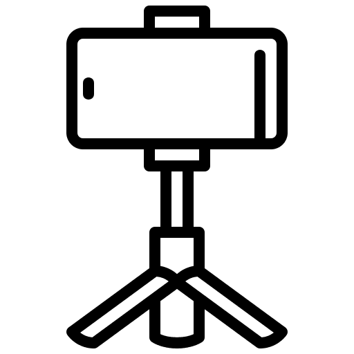 Tripod mobile phone smartphone music and multimedia icon