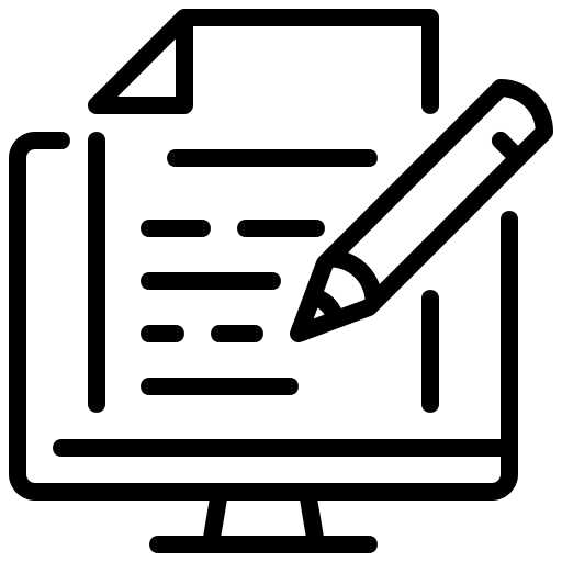 Blog reading content communications icon