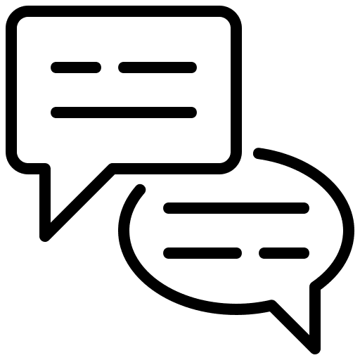 Dialog communications speech bubble chat icon