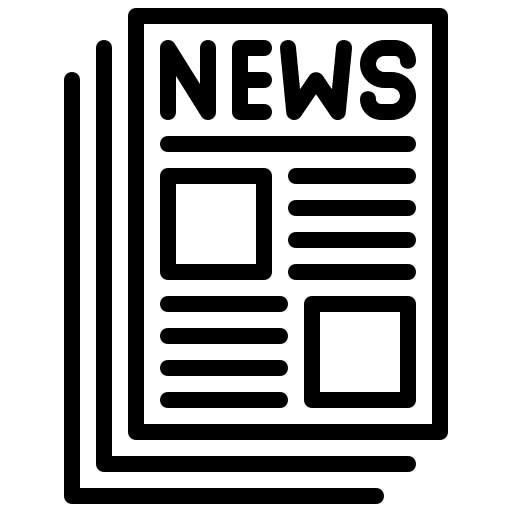 Newspaper newspaper article text lines icon