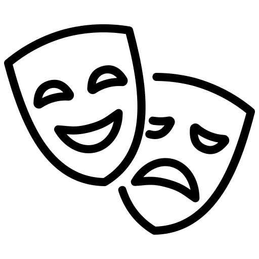 Theater entertainment theater masks icon