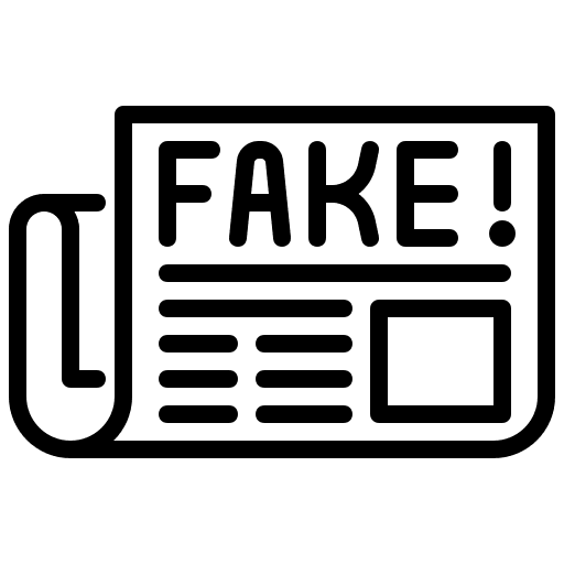 Fake news paper journal communications icon