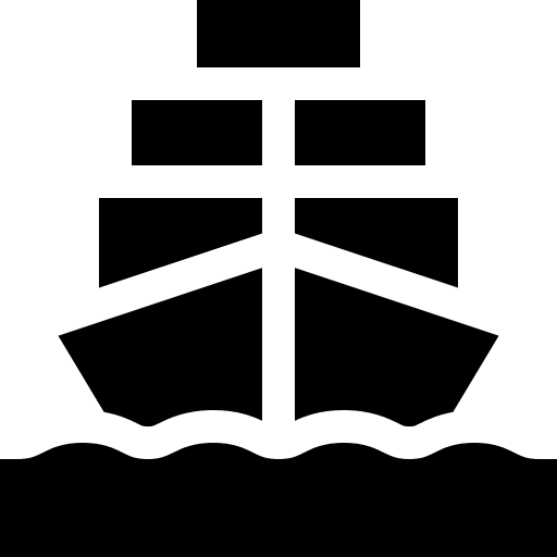 Freight containers boat shipping and delivery icon