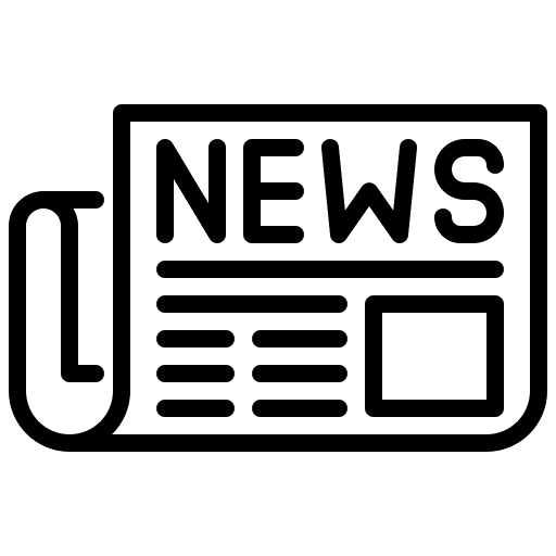 Newspaper communications media healthcare and medical icon