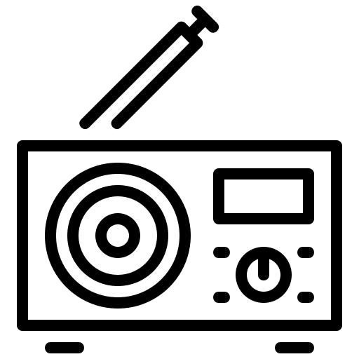 Radio radio antenna vintage radio news icon