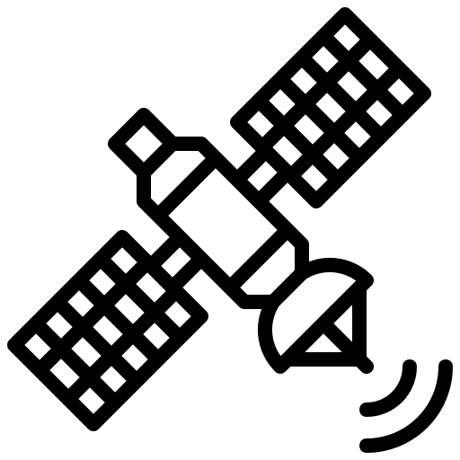Satellite space signal connection icon