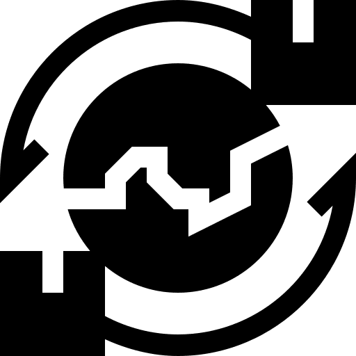 Transportation circular arrows shipping world icon