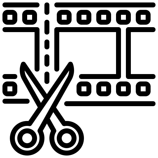 Video edition film clip production icon