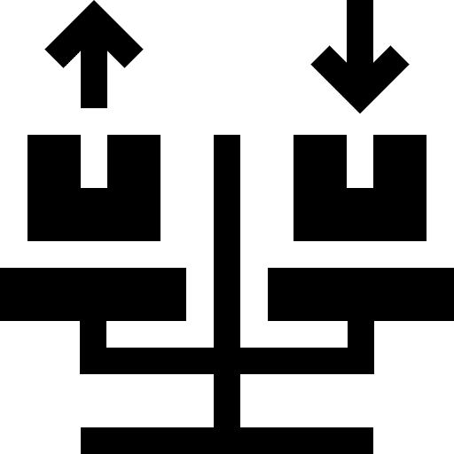 Balance balance shipping and delivery arrows icon Balance balance shipping and delivery arrows icon
