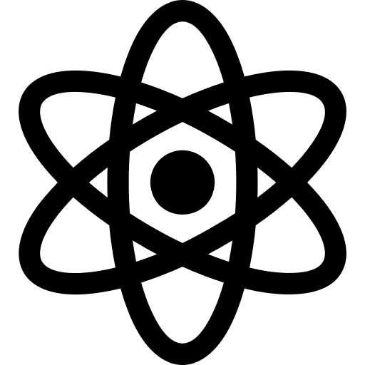 Atom electron chemistry healthcare and medical icon