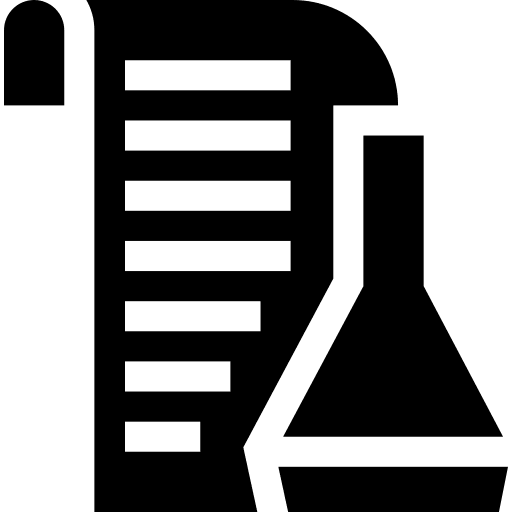 Research flask file report icon