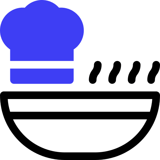 Culinary bowl chef food icon