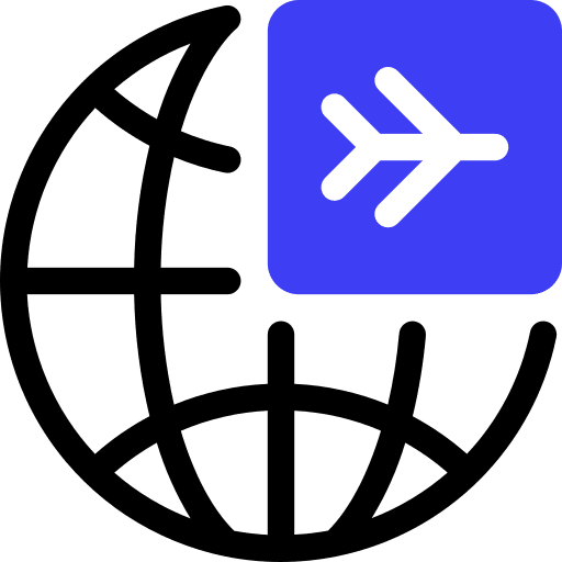 Globe worldwide travel airplane icon Globe worldwide travel airplane icon