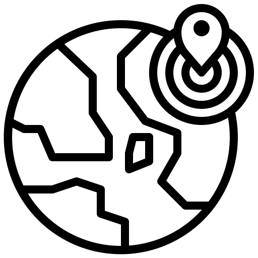 Position geographic position planet icon