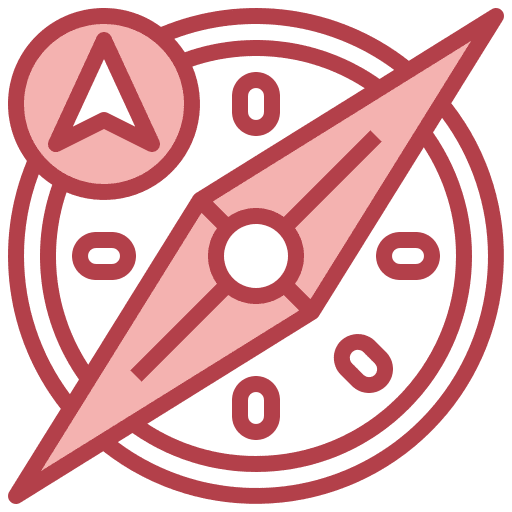 Compass maps and location compass interface icon