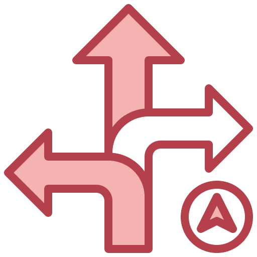 Direction wayfinding junction direction icon