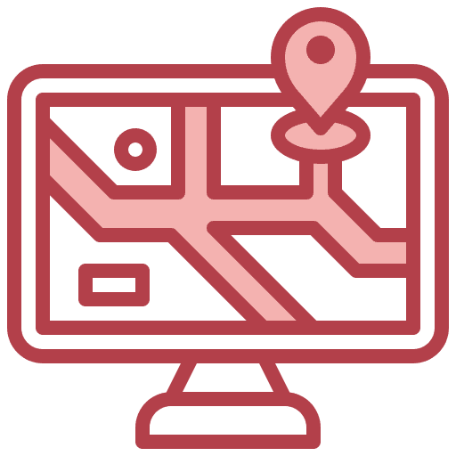 Navigator maps and location computer pin icon Navigator maps and location computer pin icon