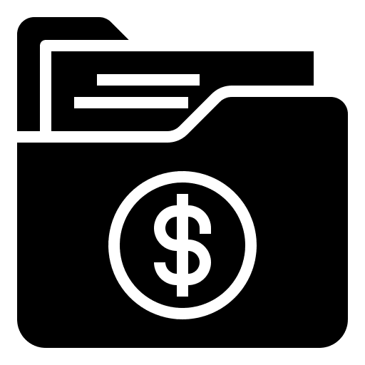 Folder files and folders financial report dollar icon