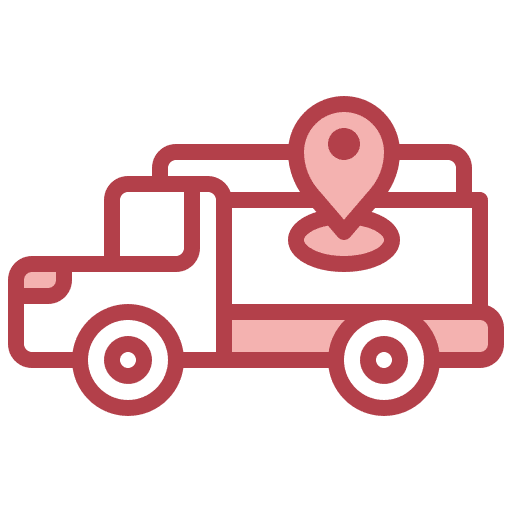 Tracking van shipment order icon Tracking van shipment order icon