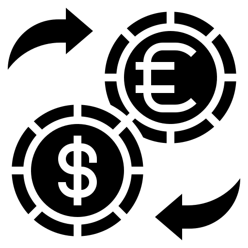 Currency exchange money business and finance cash icon Currency exchange money business and finance cash icon