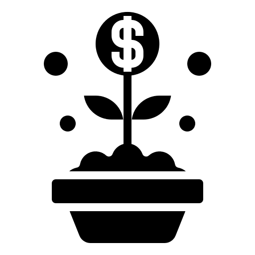 Investment invest money growth icon Investment invest money growth icon