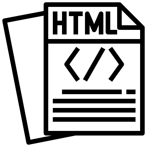 Html html file code icon