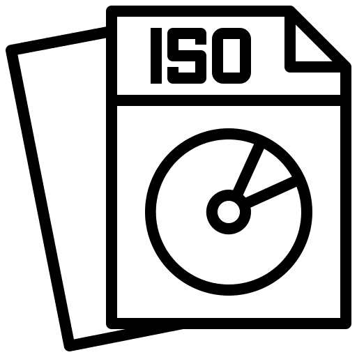Iso digital files and folders format icon Iso digital files and folders format icon
