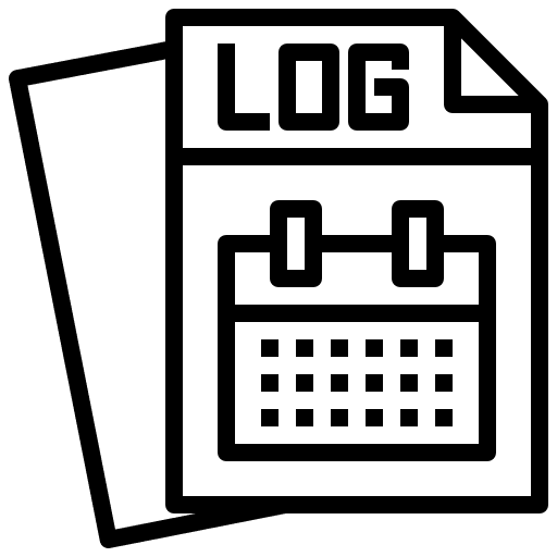 Log file document extension files and folders icon Log file document extension files and folders icon