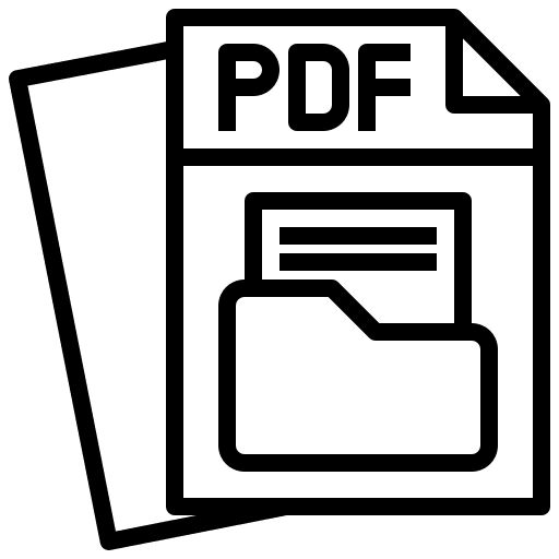Pdf files and folders format file icon
