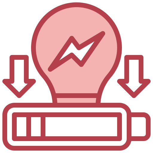 Low energy low energy battery level progress icon