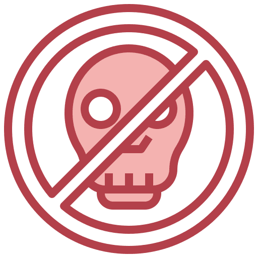 No toxic contamination shapes and symbols prohibition icon