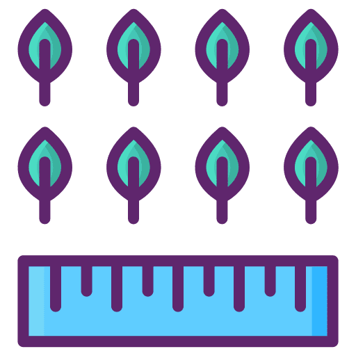 High precision high precision measure farming and gardening icon