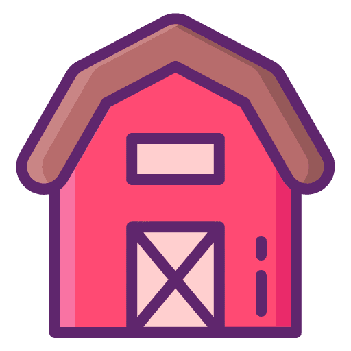 Barn farming and gardening storage garden icon