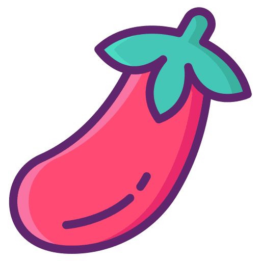 Eggplant diet eggplant vegetarian icon