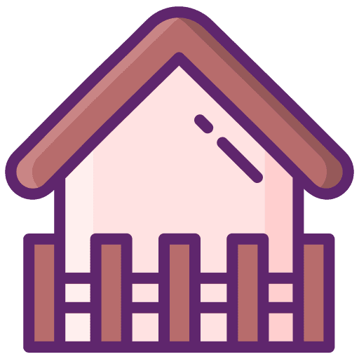 Farm house farming rural garden icon