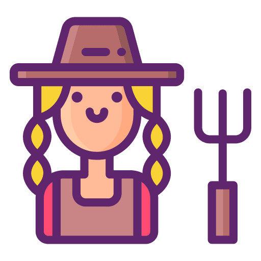 Farmer blonde farmer occupation icon