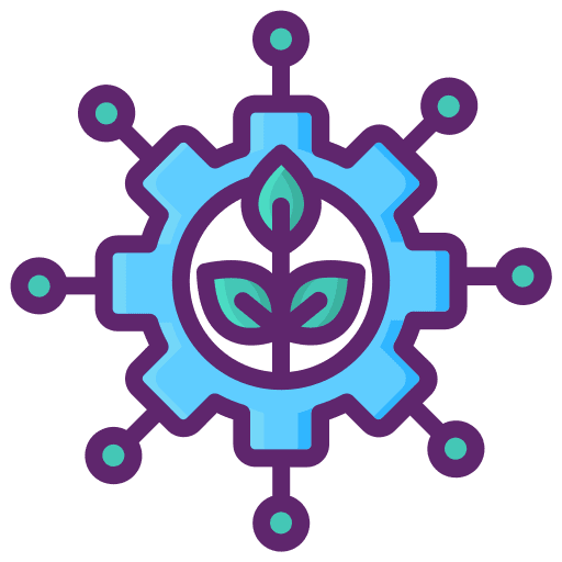 Farming environment field smart farm icon