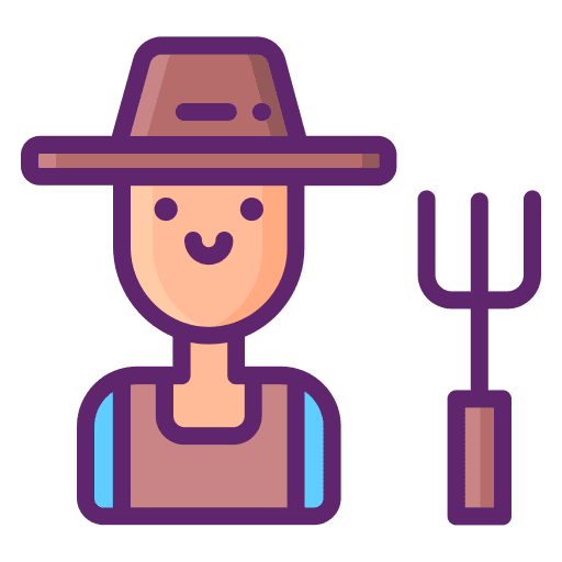 Farmer man farmer professions and jobs icon