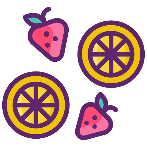 Fruit strawberry food and restaurant healthy food icon