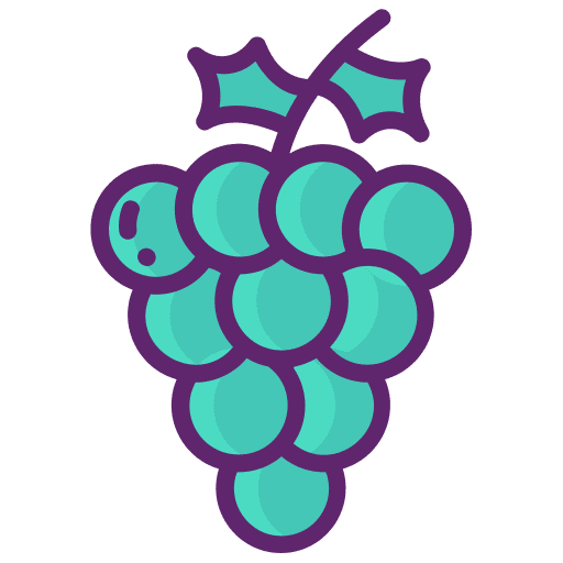Grapes food and restaurant berry grapes icon