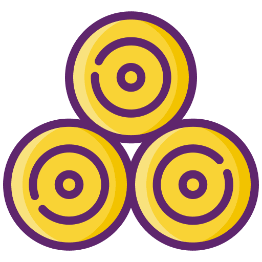 Hay bale farming and gardening rolled hay bale icon