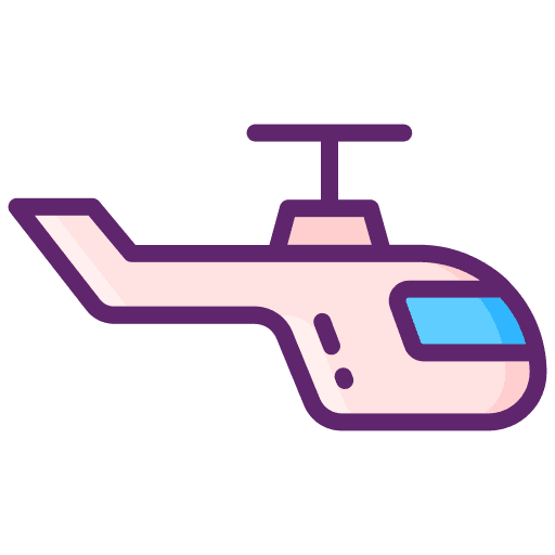 Helicopter chopper transportation air transportation icon