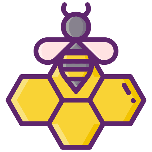 Honey honey honeycomb bee icon