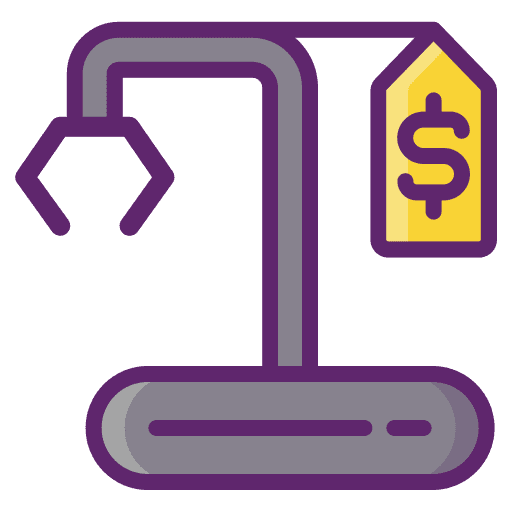 Machine rent machine renting icon