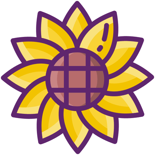 Sunflower nature blossom flower icon