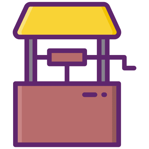 Water well architecture farming and gardening water well icon