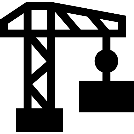 Crane lifting hang hook icon