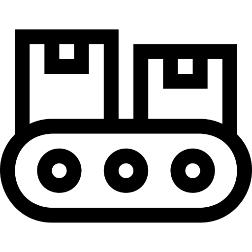 Conveyor factory belt conveyor icon