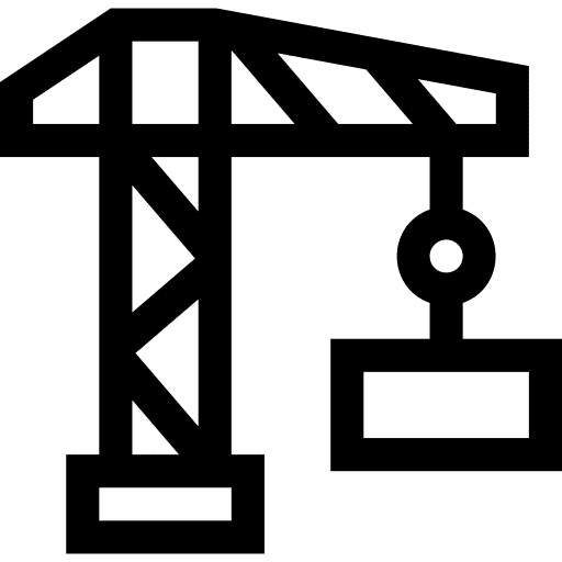 Crane container lifting hang icon
